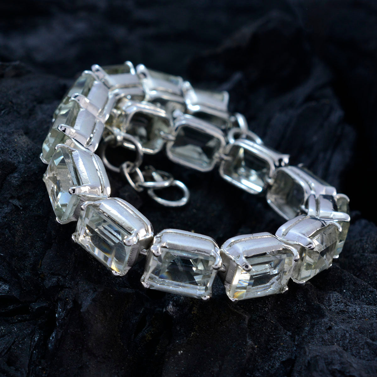 Hannah Retirement Eye-catching Light Green Tennis Bracelet