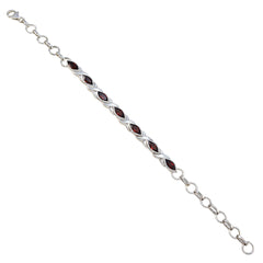 Sarah Gala Slim Red Tennis Bracelet Garnet Red