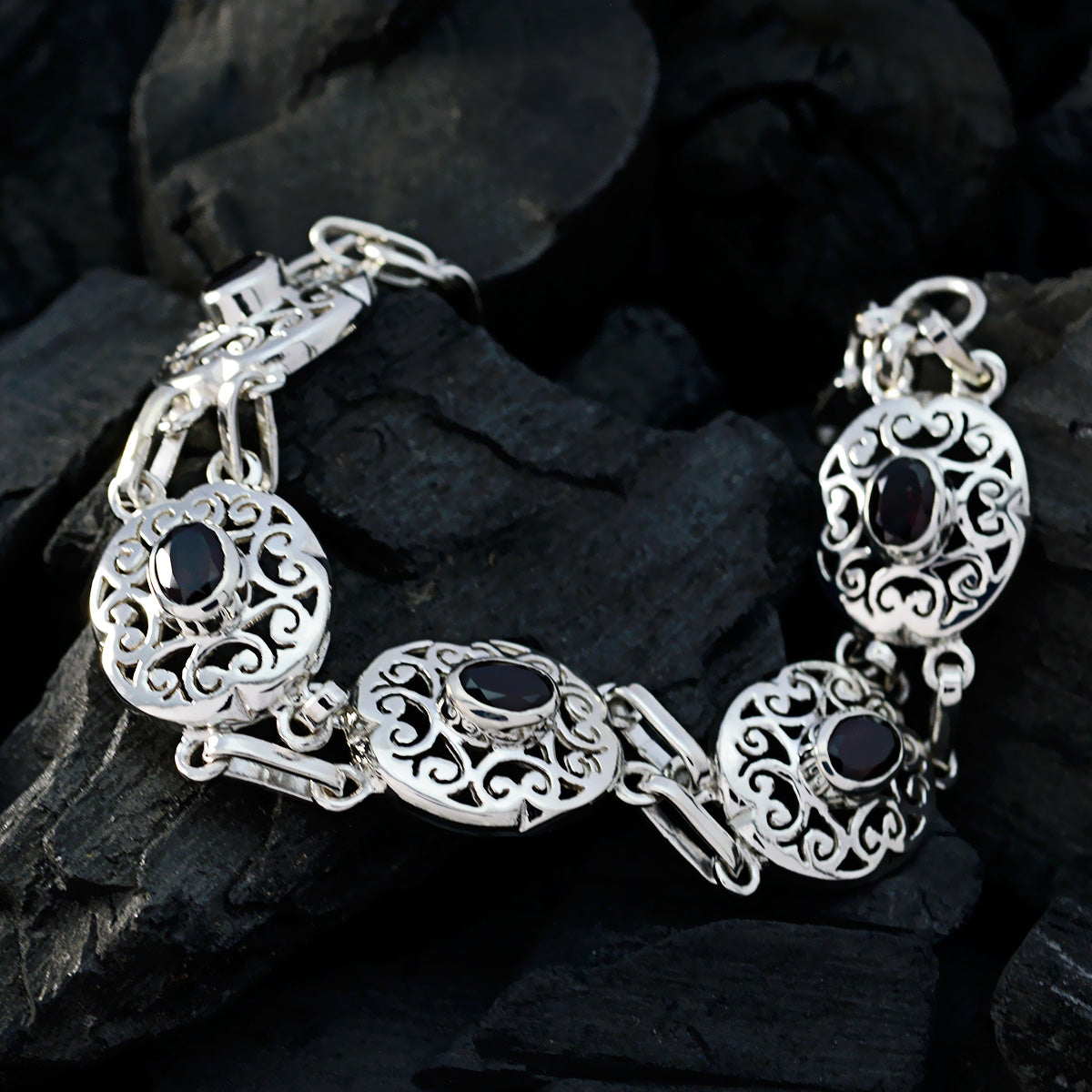 Camila Sparkle Slim Red Links Bracelet