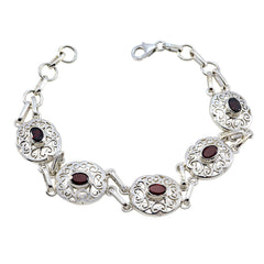 Camila Sparkle Slim Red Links Bracelet Garnet Red