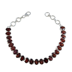 Chloe gift for girlfriend Mid-weight Red Tennis Bracelet Garnet Red