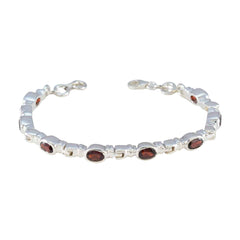 Emilia Birthday Minimal Red Tennis Bracelet Garnet Red
