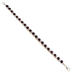 Hanna Gift Minimal Red Tennis Bracelet Garnet Red