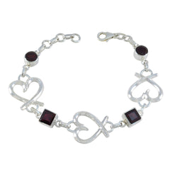 Isabelle Treasure Tiny Red Links Bracelet Garnet Red