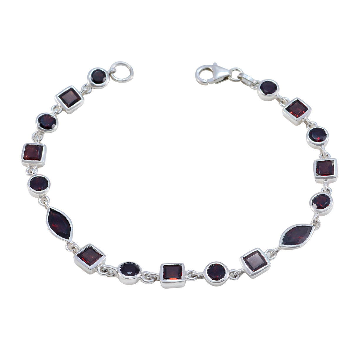 Mathilde Akshaya Tritiya Featherlight Red Links Bracelet Garnet Red