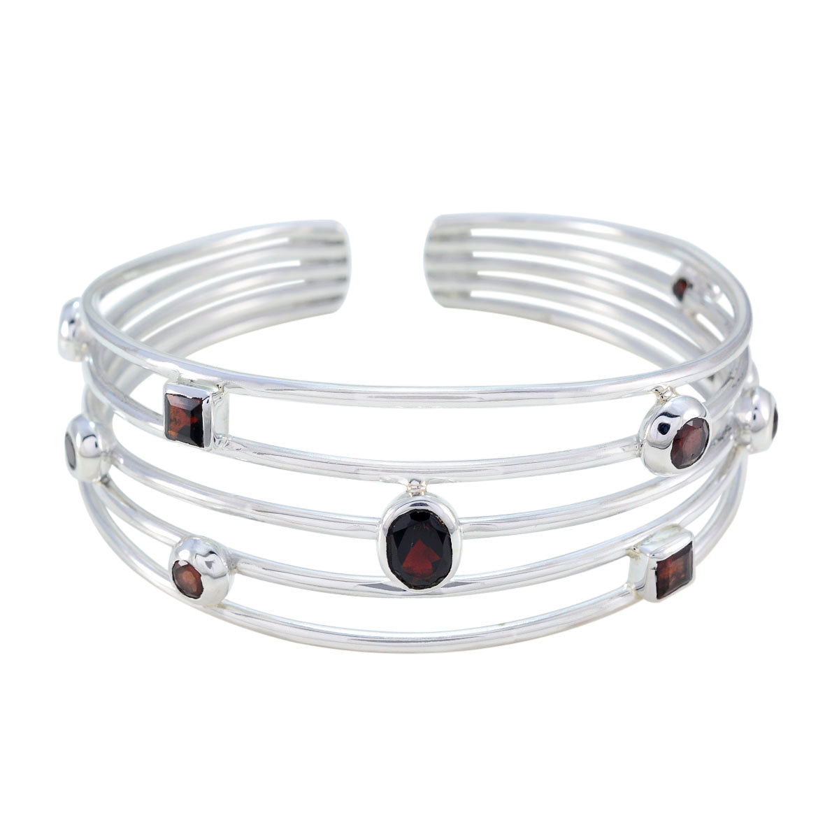 Nora Red Carpet Essential Red Cuff Bracelet Garnet Red