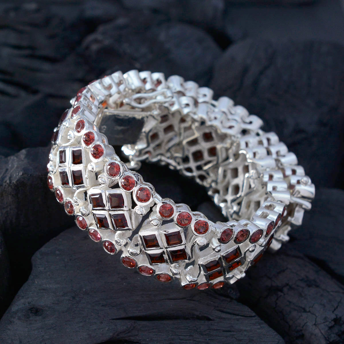 Josephine Couture Chunky Red Tennis Bracelet