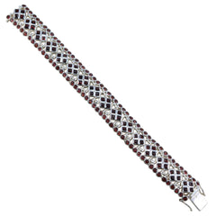 Josephine Couture Chunky Red Tennis Bracelet Garnet Red
