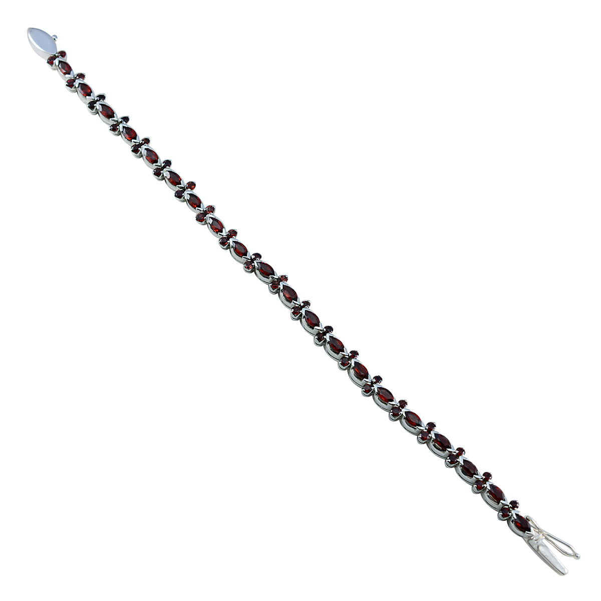 Julia Teej Minimal Red Tennis Bracelet Garnet Red