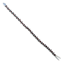 Julia Teej Minimal Red Tennis Bracelet Garnet Red