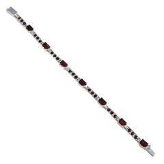 Tereza Rakhi Minimal Red Tennis Bracelet Garnet Red