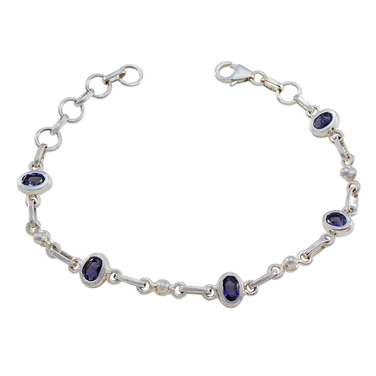 Aurora Red Carpet Delicate Blue Links Bracelet Iolite Blue