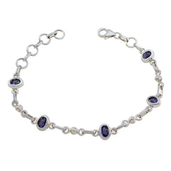 Aurora Red Carpet Delicate Blue Links Bracelet Iolite Blue