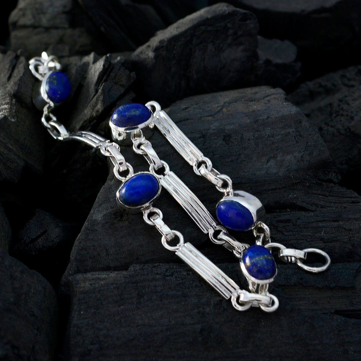 Eleanor Sentimental Whisper-thin Blue Links Bracelet