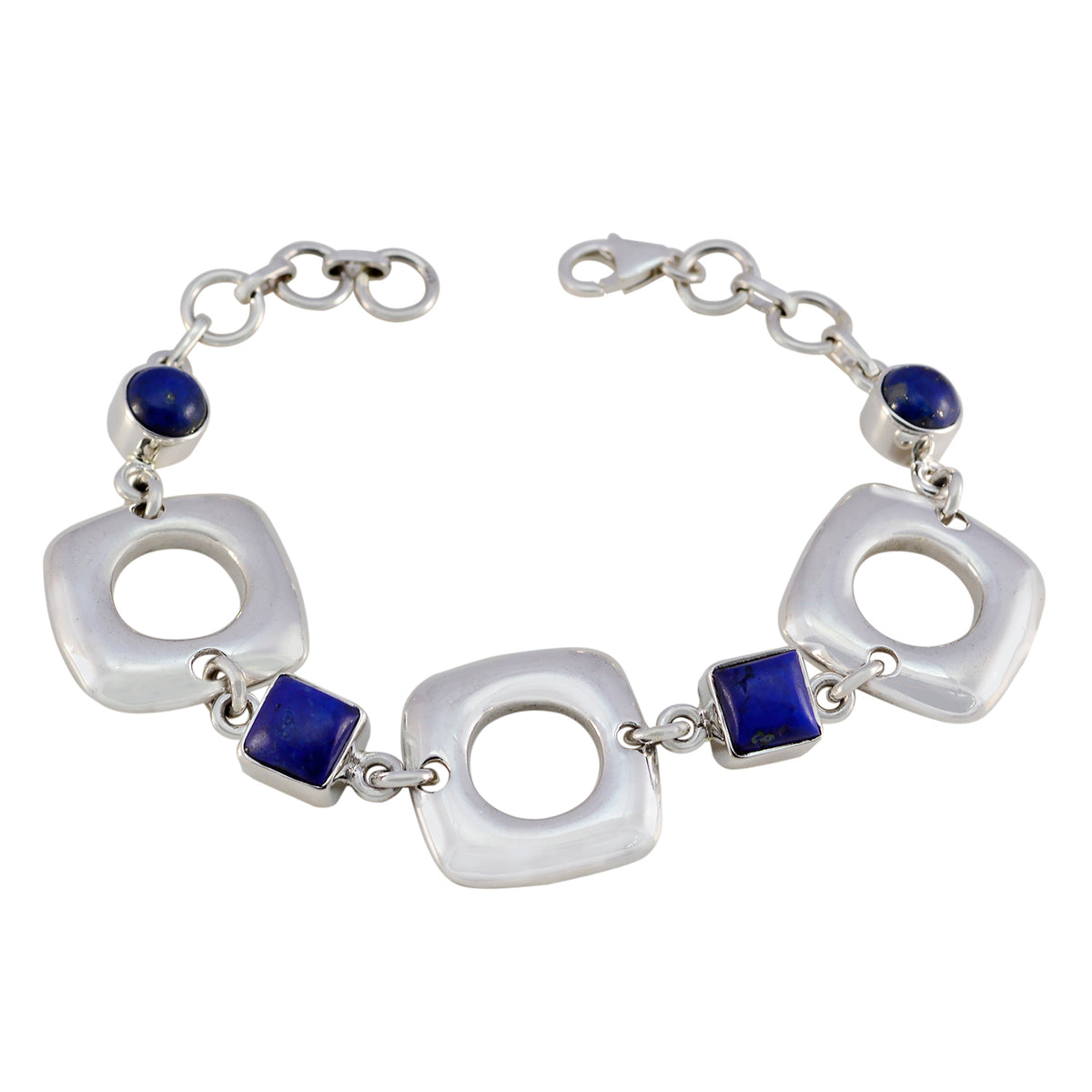 Katharina Joy Minimal Blue Links Bracelet Lapis Lazuli Blue