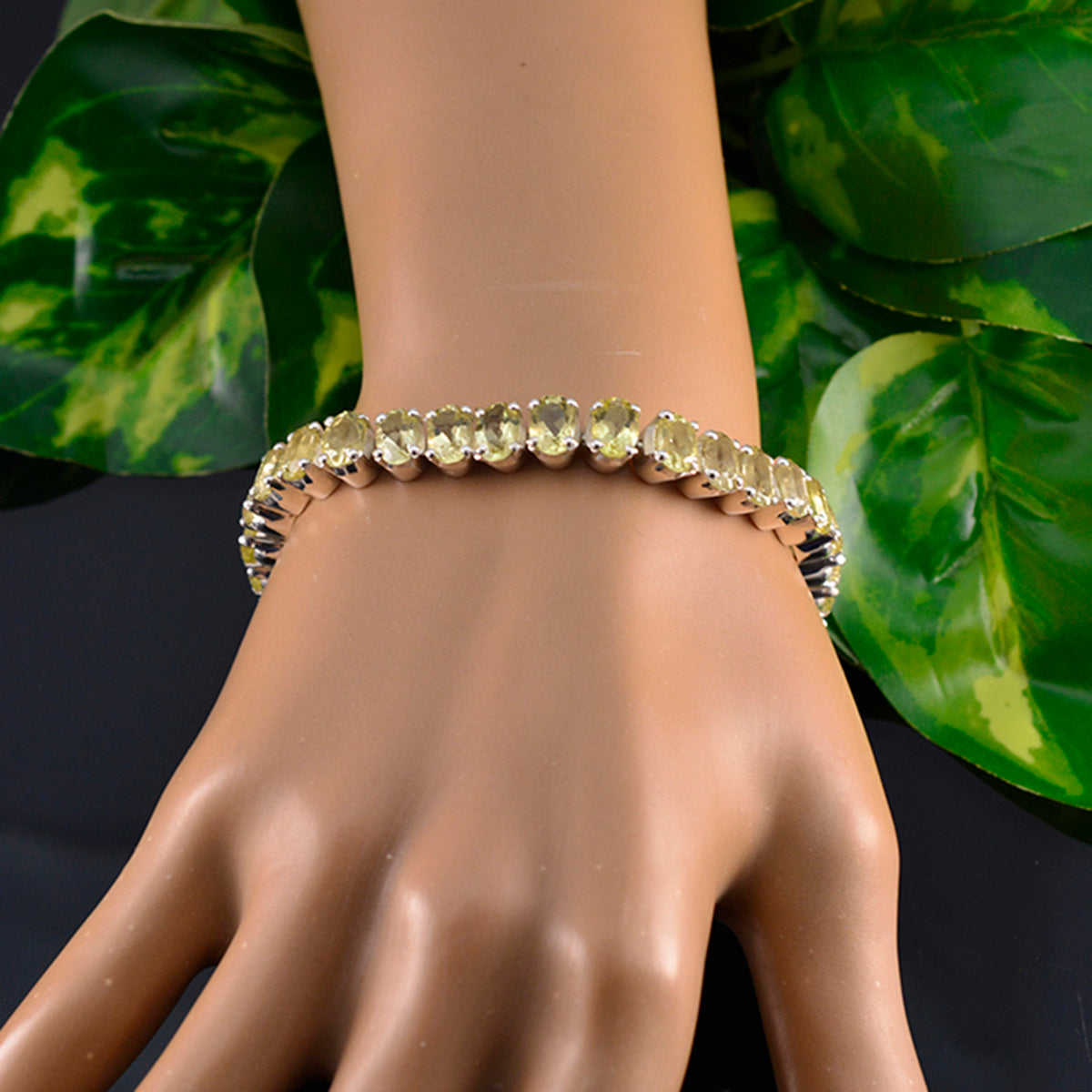 Katarina Raksha Bandhan Classic Yellow Tennis Bracelet