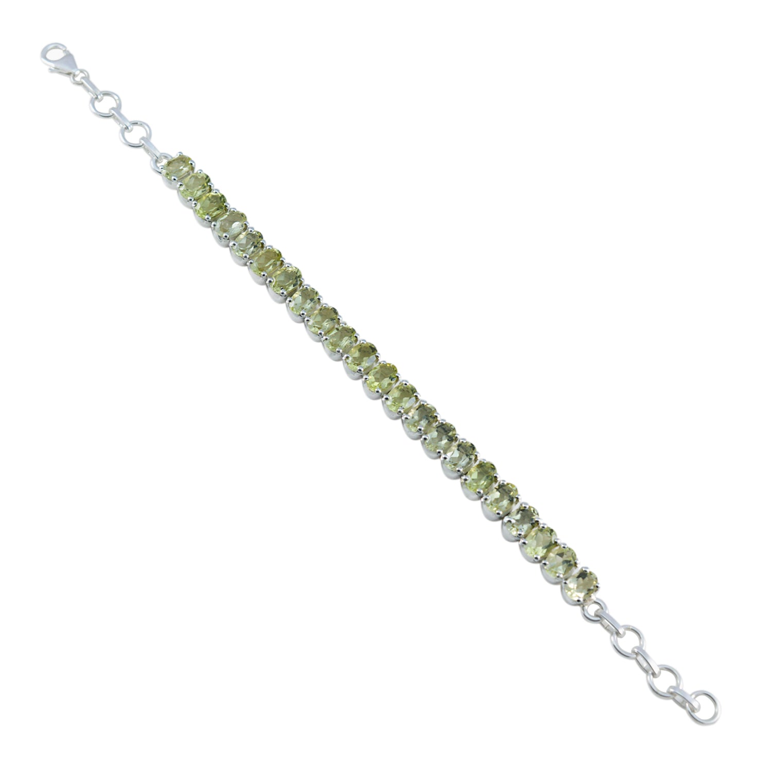 Katarina Raksha Bandhan Classic Yellow Tennis Bracelet Lemon Quartz Yellow