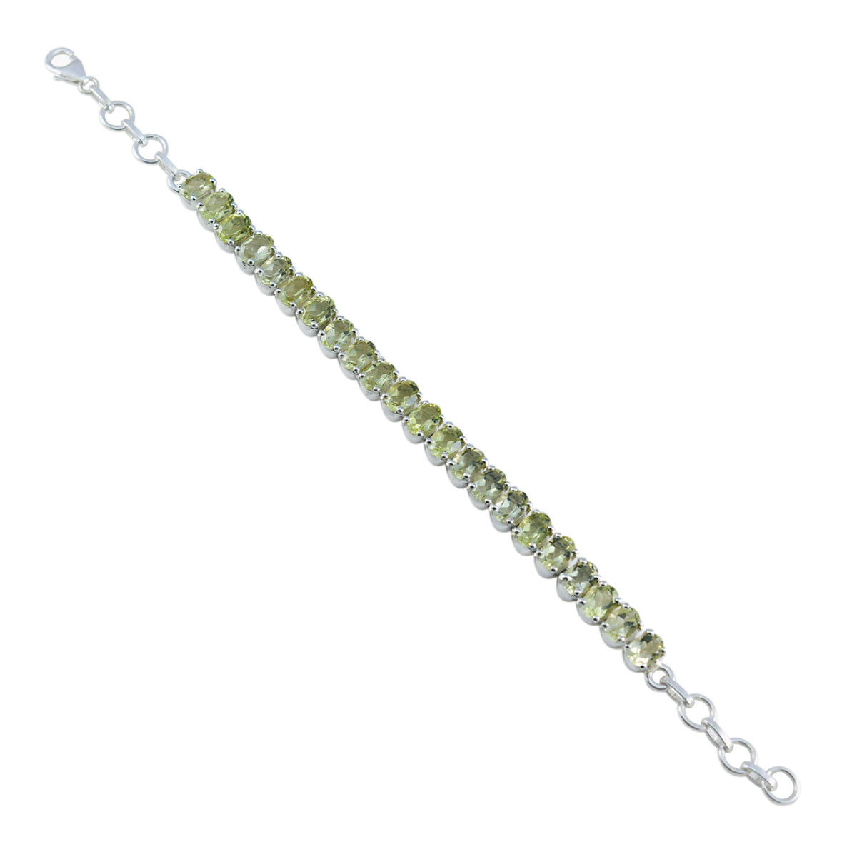 Katarina Raksha Bandhan Classic Yellow Tennis Bracelet Lemon Quartz Yellow
