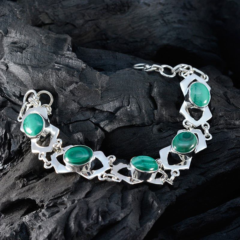 klara gift for Friend Mid-weight Green Links Bracelet