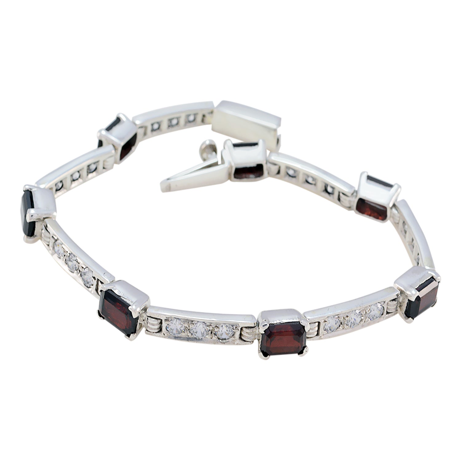 Olivia Womens Day Tiny Red Tennis Bracelet Garnet Red