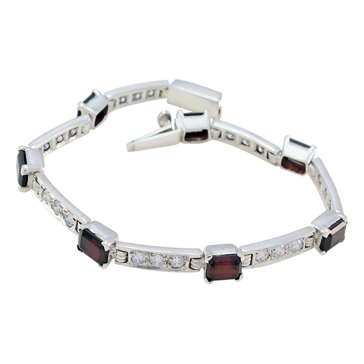 Olivia Womens Day Tiny Red Tennis Bracelet Garnet Red