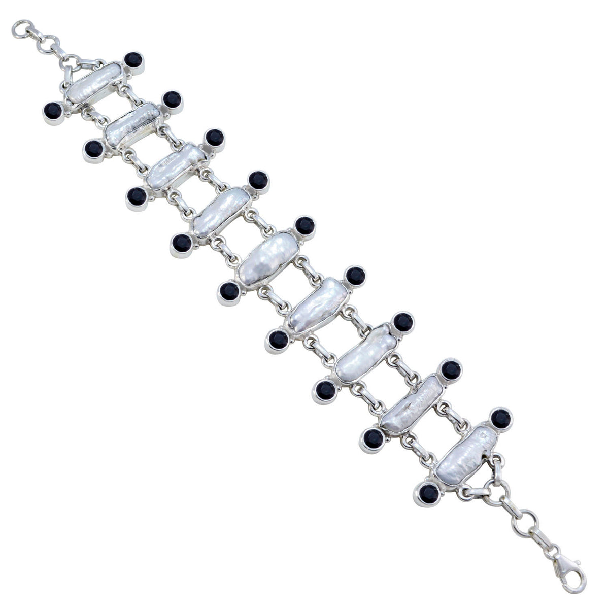 Stella Glamour Statement multicolor Links Bracelet Multi Gemstone multicolor