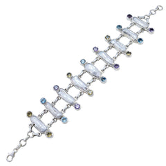 Nella bollywood Edgy White Links Bracelet