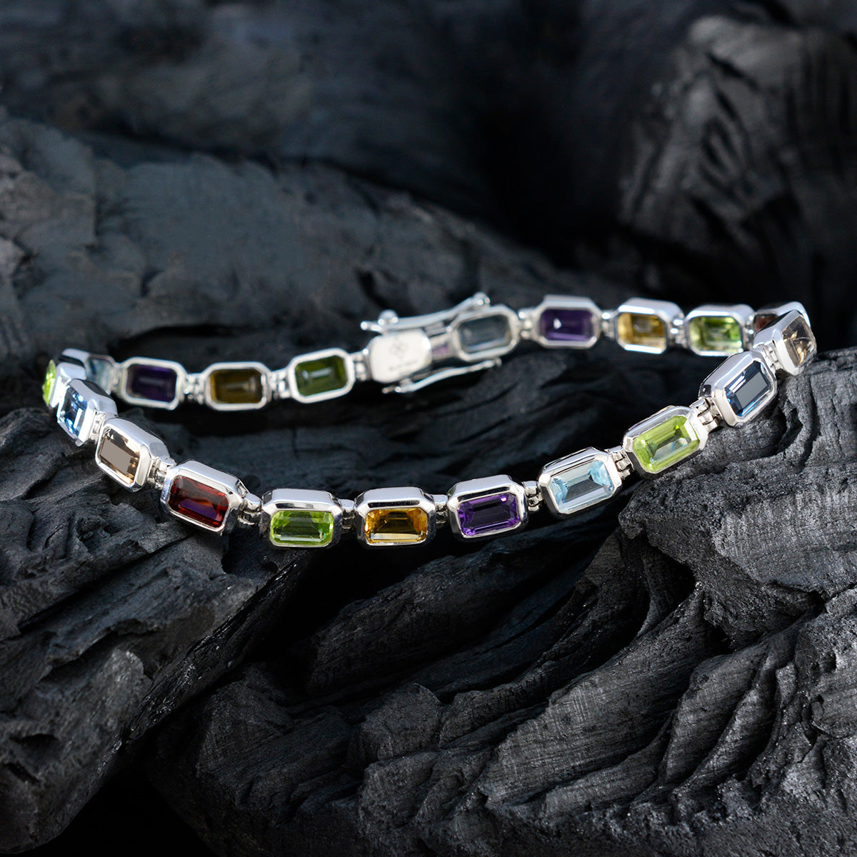 Natalie Gift for Her Minimal multicolor Tennis Bracelet
