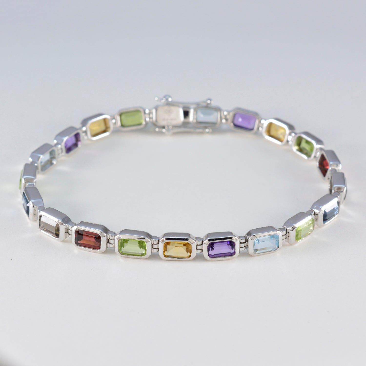 Natalie Gift for Her Minimal multicolor Tennis Bracelet