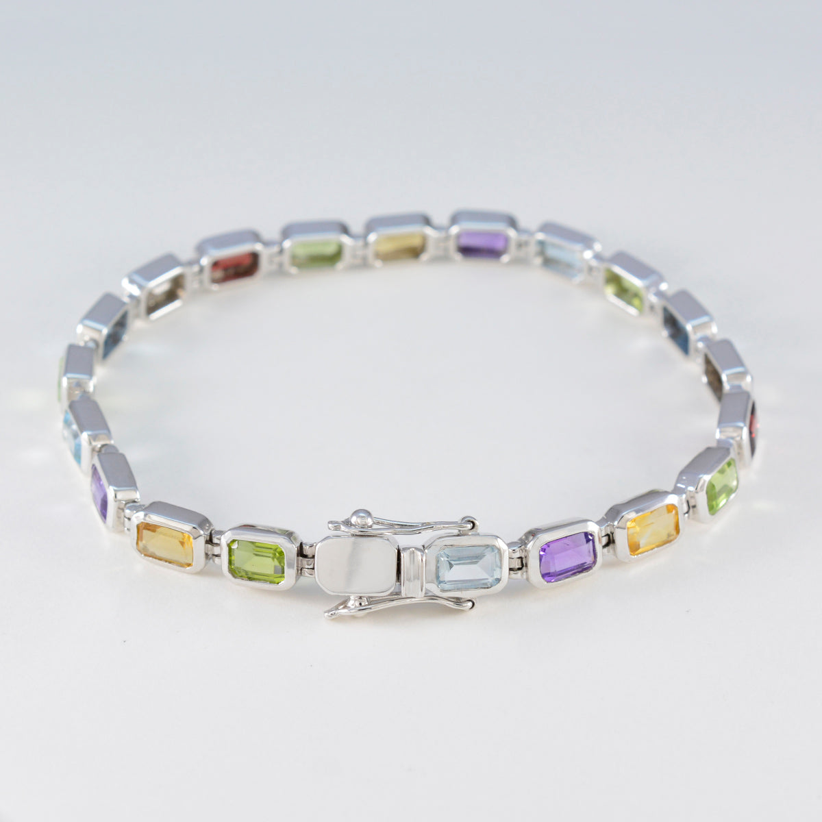 Natalie Gift for Her Minimal multicolor Tennis Bracelet