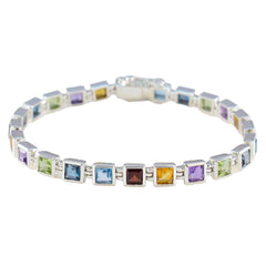 Sarah Rashi Classic multicolor Tennis Bracelet Multi Gemstone multicolor
