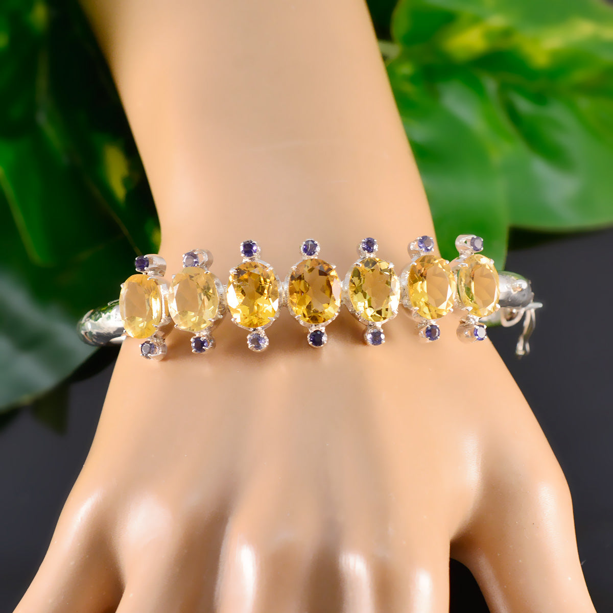 Leah Everyday Versatile Yellow Hinged Bangle Bracelet