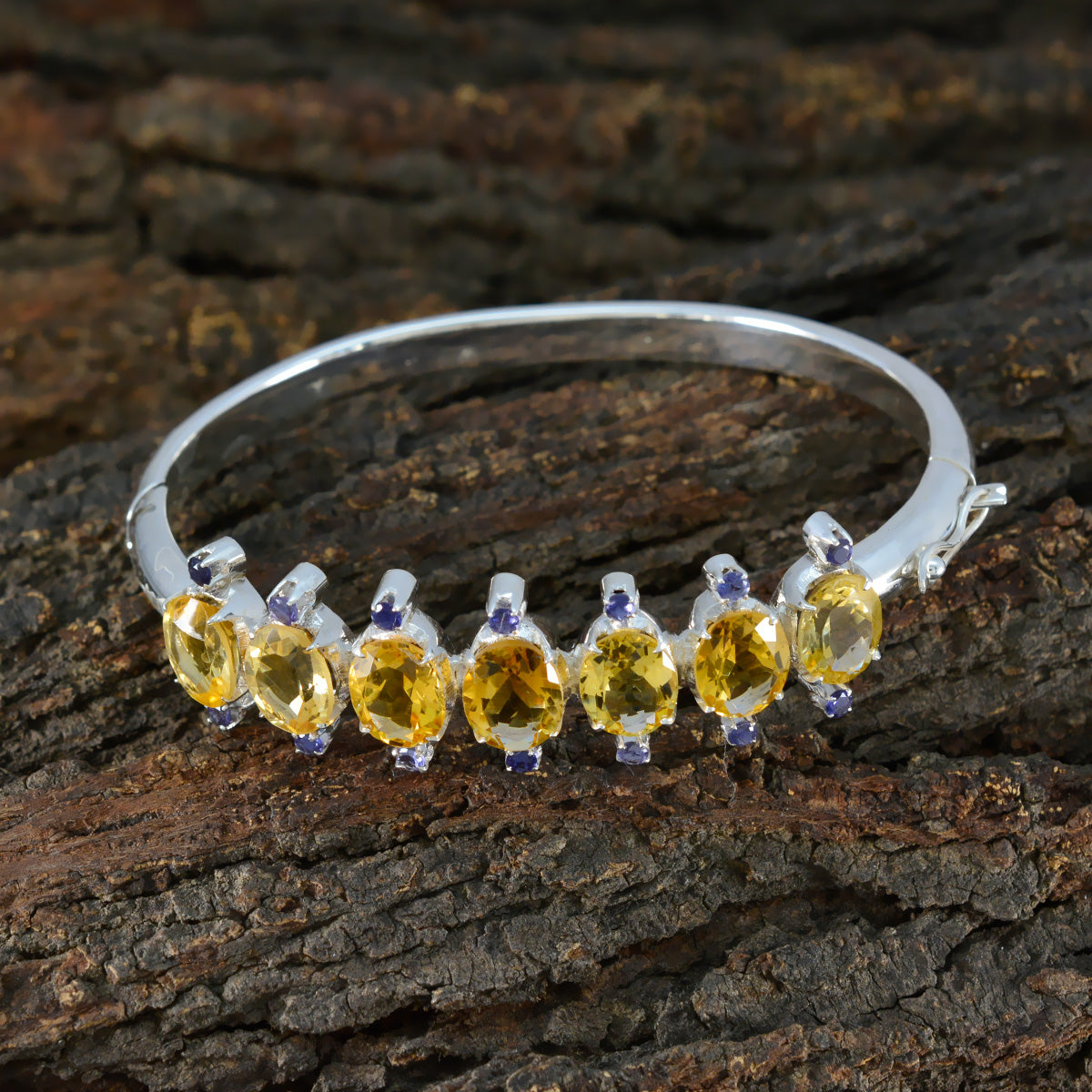Leah Everyday Versatile Yellow Hinged Bangle Bracelet