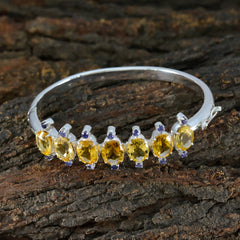 Leah Everyday Versatile Yellow Hinged Bangle Bracelet