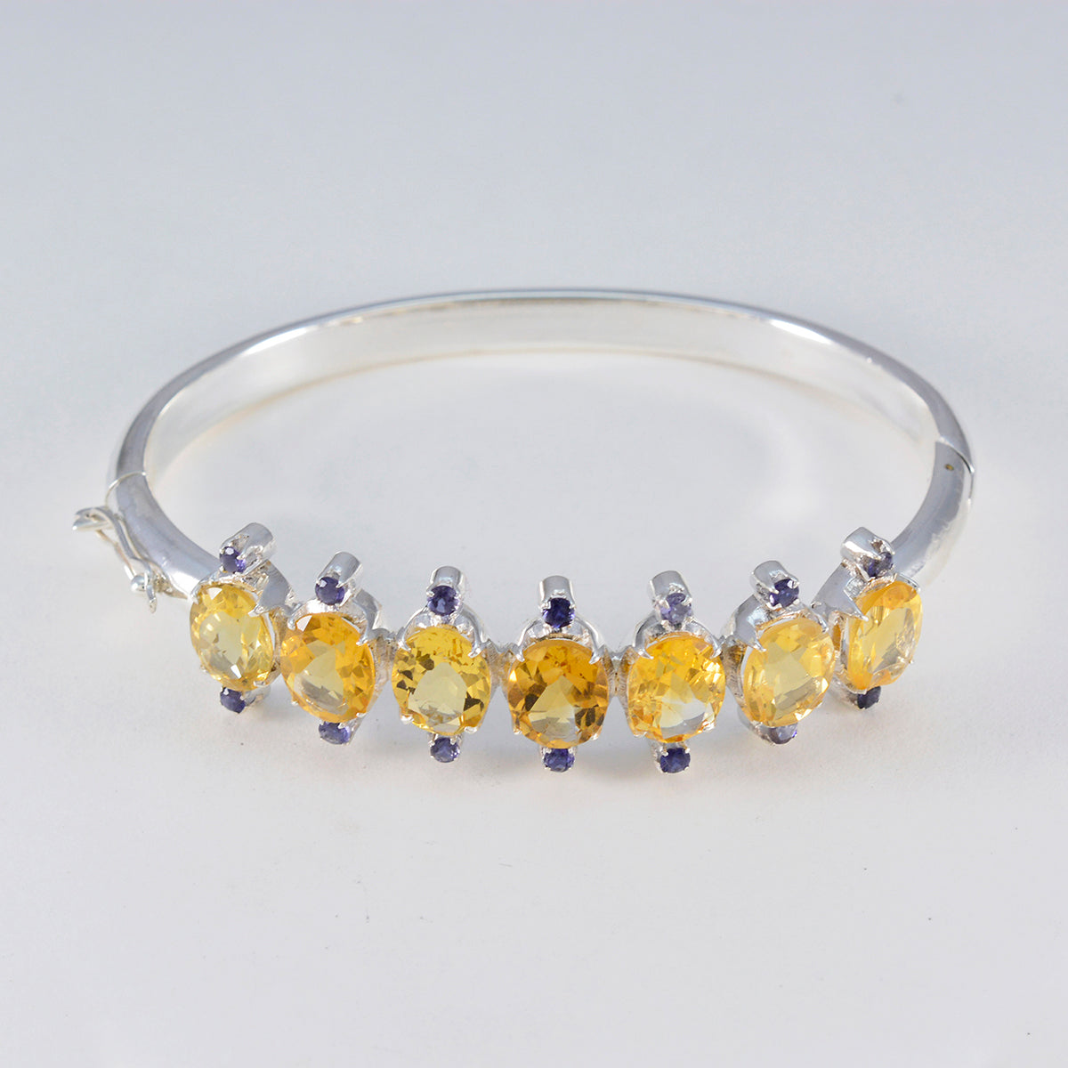 Leah Everyday Versatile Yellow Hinged Bangle Bracelet