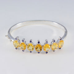 Leah Everyday Versatile Yellow Hinged Bangle Bracelet