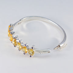 Leah Everyday Versatile Yellow Hinged Bangle Bracelet