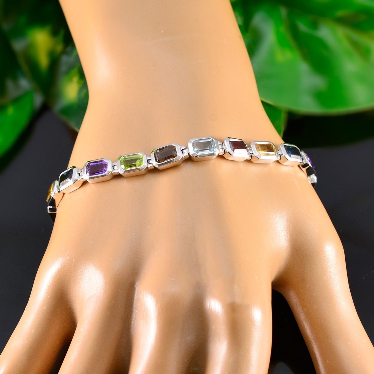 Mia Workwear Minimal multicolor Tennis Bracelet