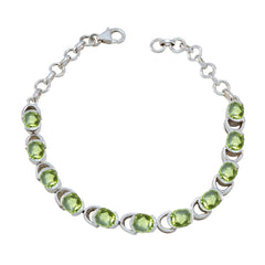 Aria hollywood Slim Green Links Bracelet Peridot Green