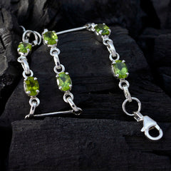 Elena Meaningful Delicate Green Links Bracelet