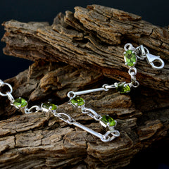 Elena Meaningful Delicate Green Links Bracelet
