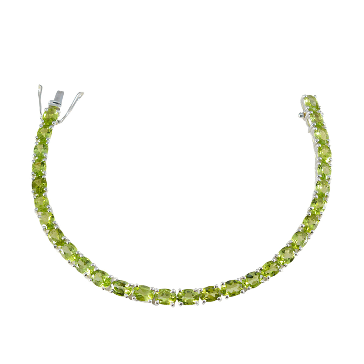 Lili Casual Eye-catching Green Tennis Bracelet Peridot Green
