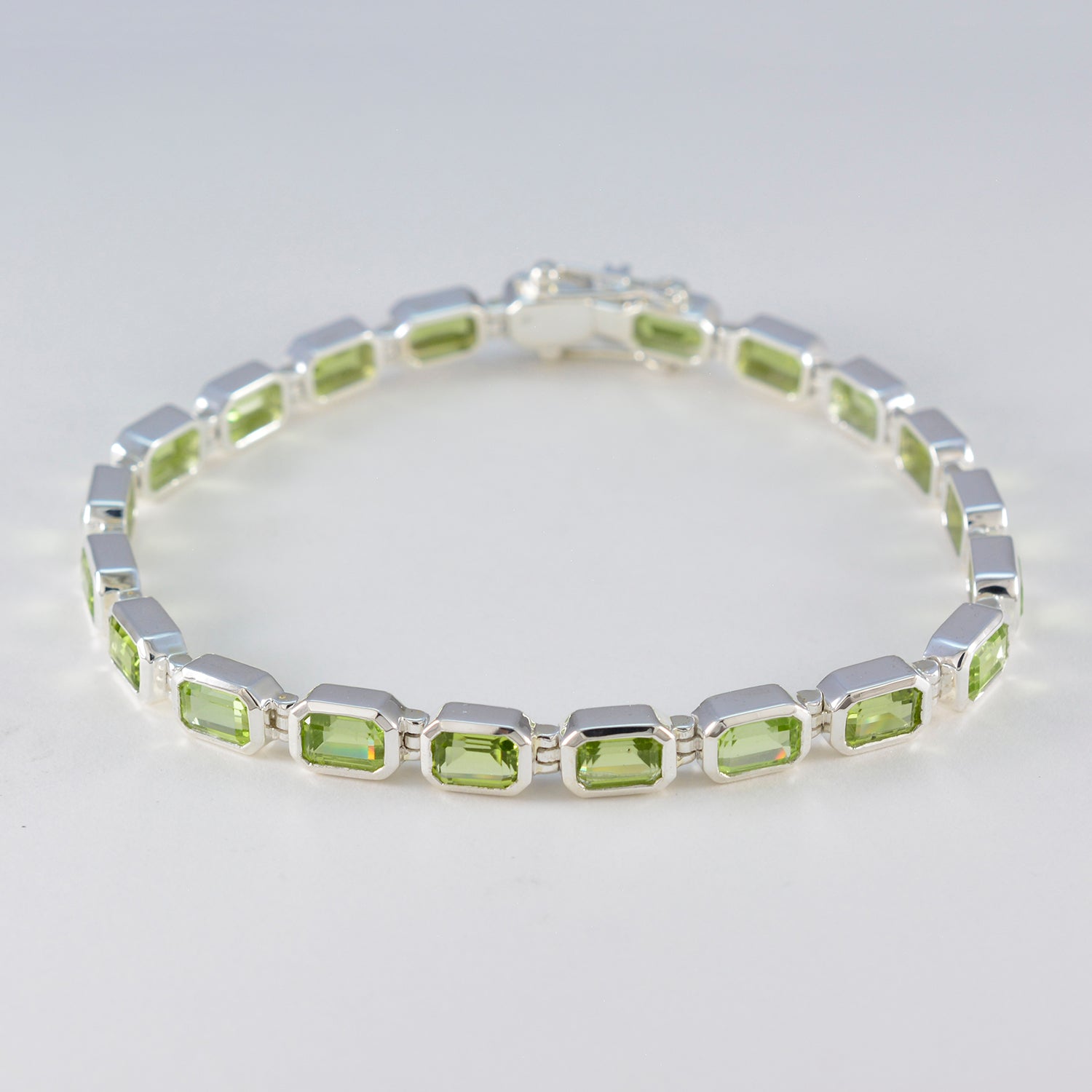 Nella Gift for Wife Minimal Green Tennis Bracelet