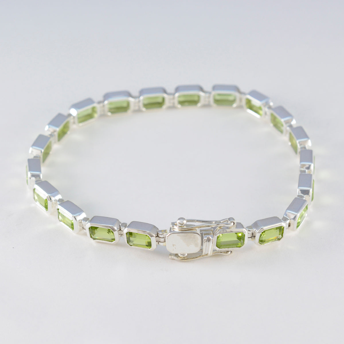 Nella Gift for Wife Minimal Green Tennis Bracelet