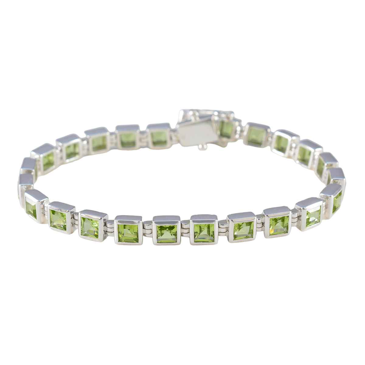 Savannah Anniversary Classic Green Tennis Bracelet Peridot Green