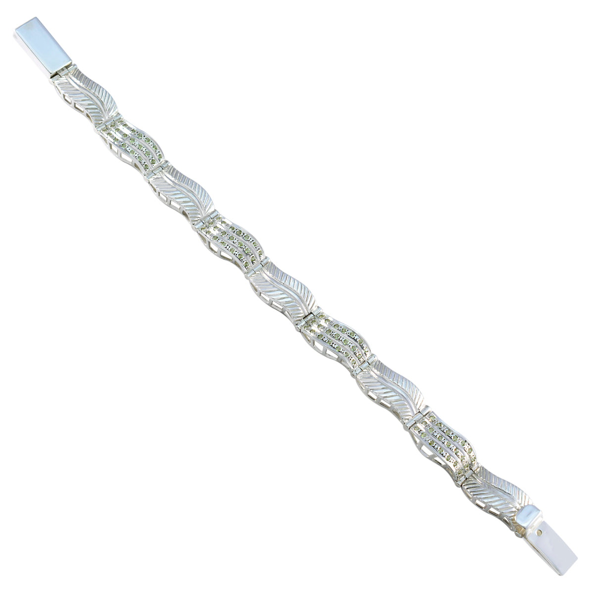 Lucy Comfort Fit Versatile Green Tennis Bracelet Peridot Green