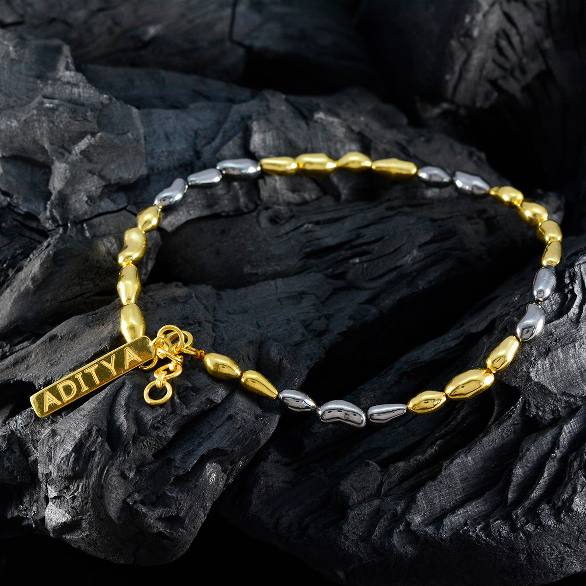 Savannah Happy Minimal Gold Links Bracelet