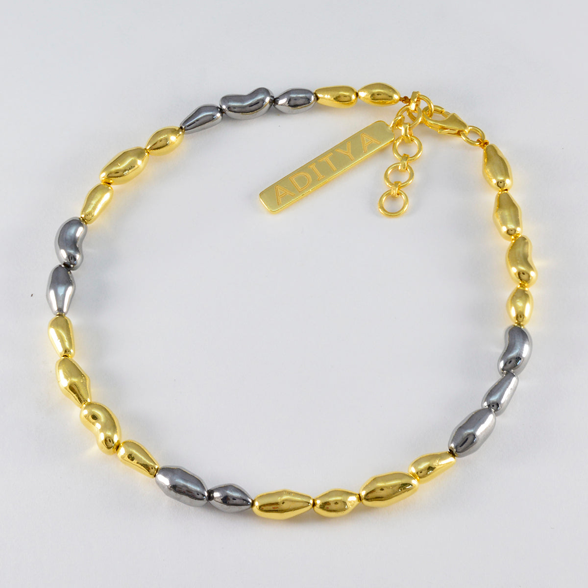 Savannah Happy Minimal Gold Links Bracelet