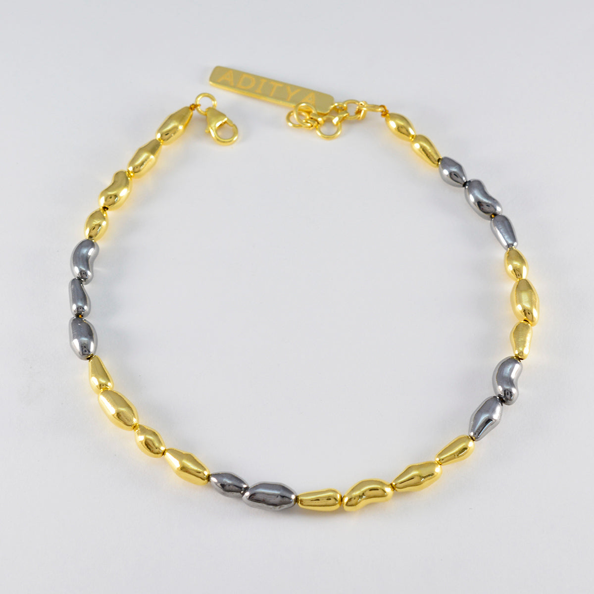 Savannah Happy Minimal Gold Links Bracelet