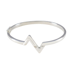 Scarlett Festive Minimal Silver Hinged Bangle Bracelet Plain Silver